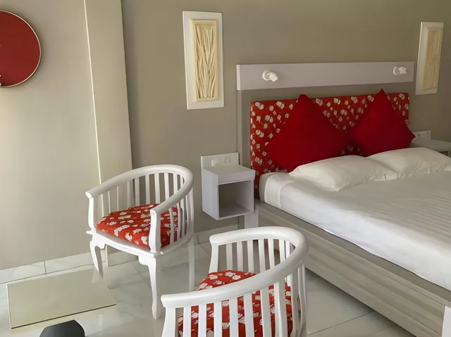 غرفة ديلوكس بسريرين منفصلين بإطلالة على البحر، Villa Agung Beach Inn 1/1