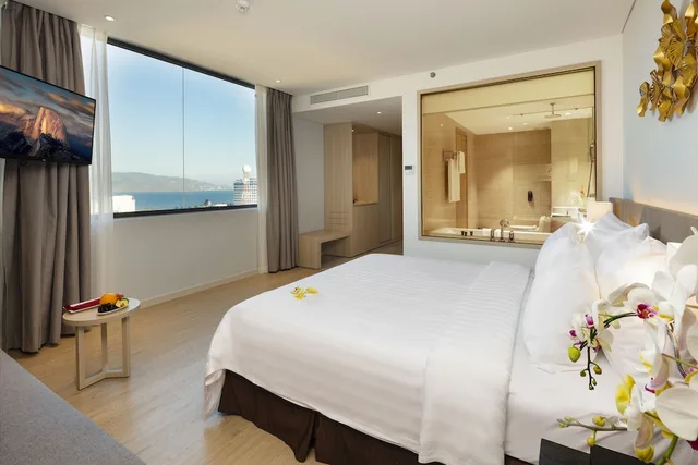 غرفة غراند ديلوكس بسرير كوين بإطلالة على البحر، DQua Hotel and Apartment 8/10