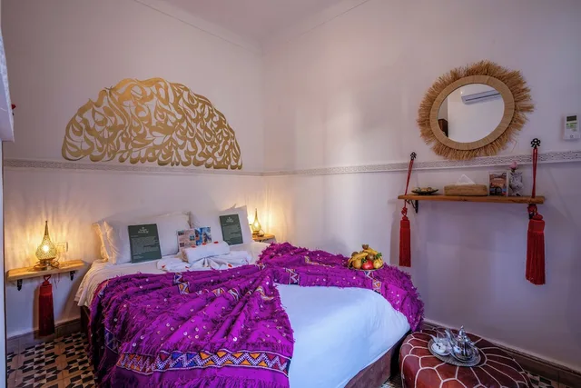 غرفة سوبيريور بسرير كوين وسرير فردي، Riad Lalla Zineb and Spa 4/7