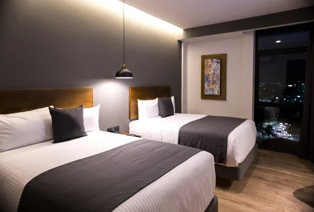 غرفة بسريرين مزدوجين، Gumont Guadalajara Lopez Mateos - Minerva Hotel 3/6
