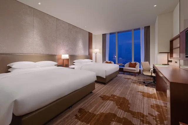غرفة ديلوكس بسريرين مزدوجين بإطلالة على المدينة، Courtyard by Marriott Taipei 8/10
