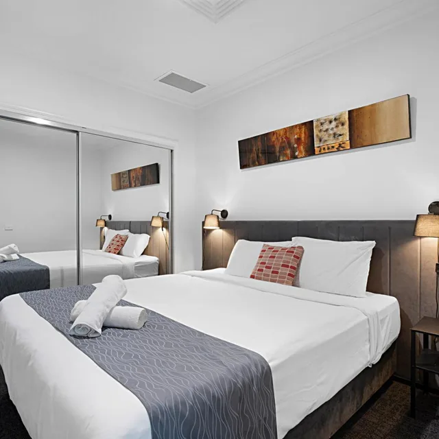 غرفة سوبيريور بسريرين كينج، Comfort Apartments Melbourne Central 1/5