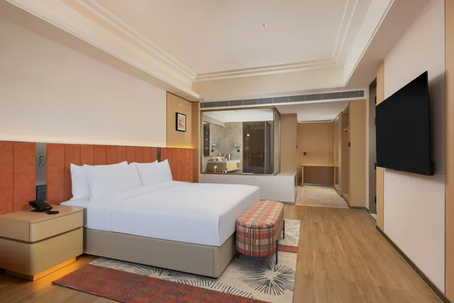 جناح ديلوكس بسرير كينج بشرفة، Hilton Garden Inn Dongguan Wanjiang Jiangjing Road 2/2