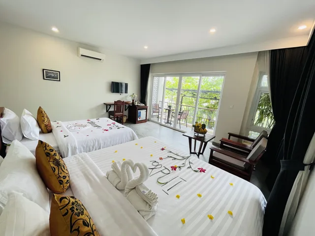 غرفة ديلوكس عائلية بسرير كوين بشرفة، Indra Angkor Residence 2/10