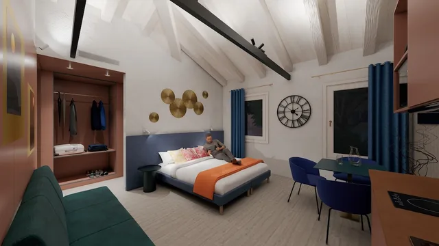 شقة استوديو بسريرين كوين في الملحق، Venice Michelangelo Hotel 1/10