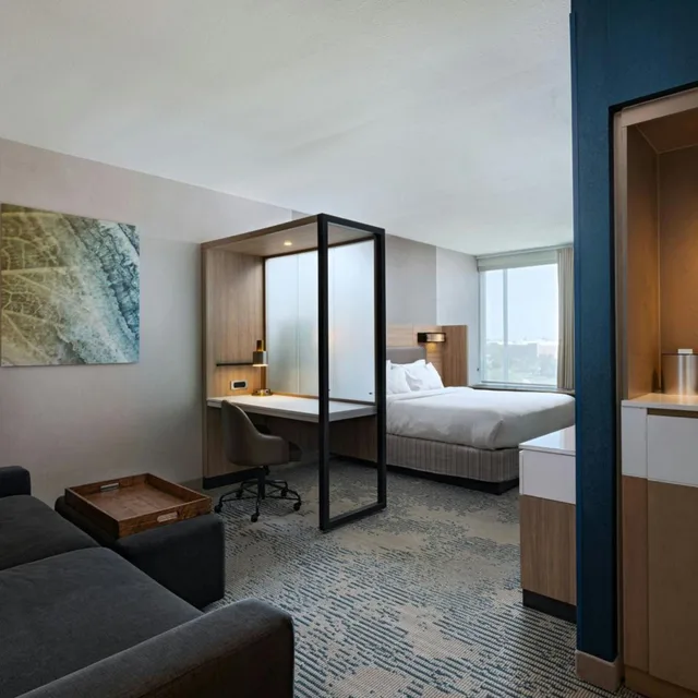جناح بسرير كينج بإطلالة على البحيرة مع سرير سحّاب إضافي مع أريكة، Springhill Suites Austin Cedar Park 2/4