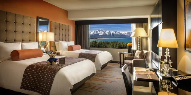 غرفة ديلوكس بسريرين كوين، Golden Nugget Lake Tahoe Hotel & Casino 3/4