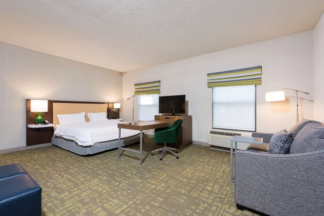 غرفة بسرير كينج مع أريكة، Hampton Inn & Suites East Lansing Okemos 2/3