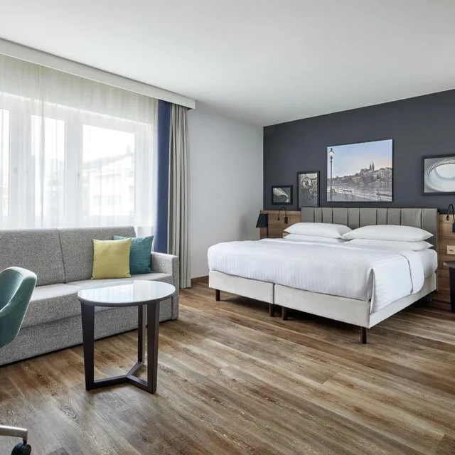 جناح جونيور بسرير كينج مع دخول صالة النادي، Basel Marriott Hotel 1/8