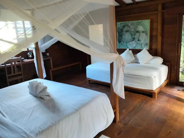 كوخ عائلي بإطلالة على الحديقة بغرفة نوم واحدة، De Ubud Villas Spa 4/5