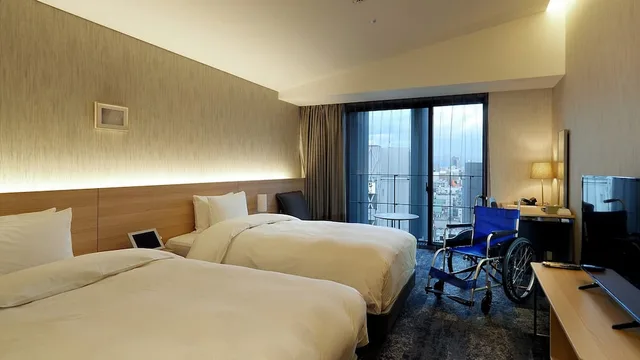 غرفة بسريرين منفصلين لذوي الإعاقة، Hotel Royal Classic Osaka 2/3