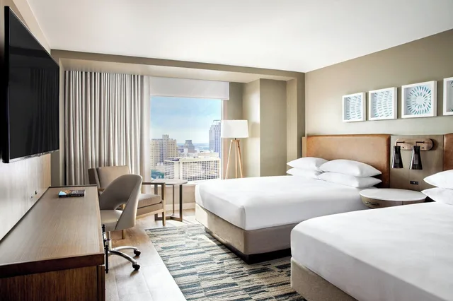غرفة رباعية بسريرين كوين بإطلالة على المدينة، San Antonio Marriott Rivercenter on The River Walk 2/4
