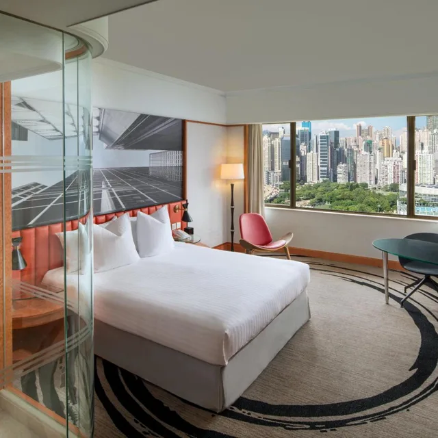 غرفة ديلوكس بانورامية بسرير كينج بإطلالة، The Park Lane Hong Kong, Autograph Collection 3/6