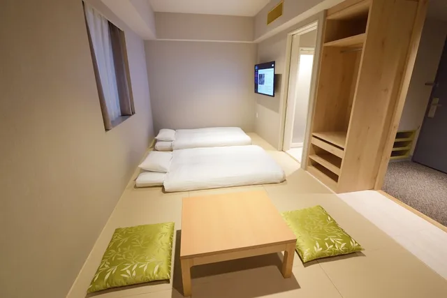 غرفة يابانية بفرشتي فوتون، Hakata Green Hotel No.1 4/9