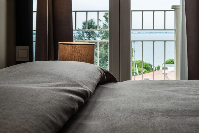 غرفة بسرير مزدوج بإطلالة على البحيرة بشرفة، Hotel Palazzo Del Garda (ex Hotel Armony) 4/5