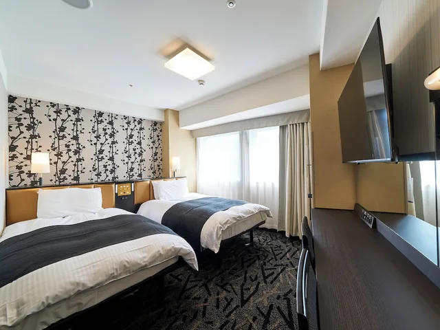 غرفة ديلوكس بسريرين منفصلين للمدخنين، Apa Hotel Toyama Ekimae 1/6