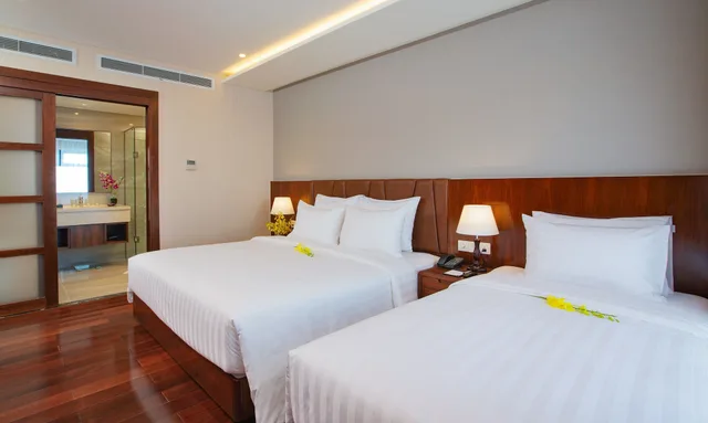 غرفة ديلوكس بسرير مزدوج أو سريرين منفصلين، Orchids Hotel Saigon 5/10