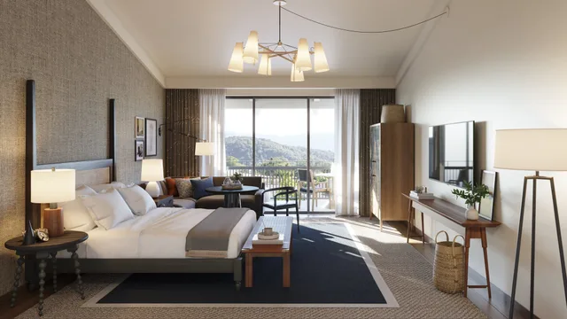 غرفة بريميير بسريرين كوين، Rosewood Sand Hill 1/4
