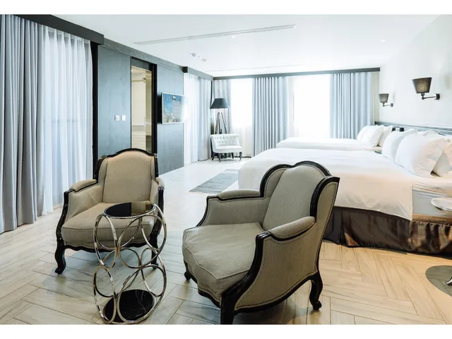 غرفة فاخرة عائلية بسريرين كينج، Hôtel De Leau -Anping 1/1
