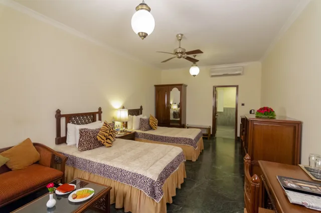غرفة ديلوكس بسرير فردي بإطلالة على الحديقة، The Maharaja’s Lodge, Ranthambore 2/2