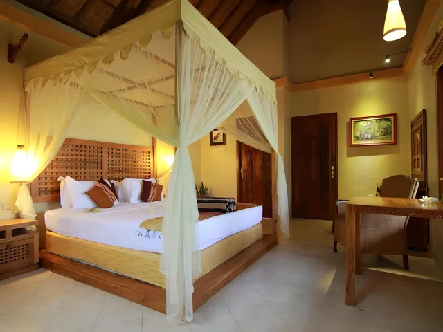 كوخ ديلوكس بسرير مزدوج، Puri Dajuma Beach Eco Resort & Spa 1/2