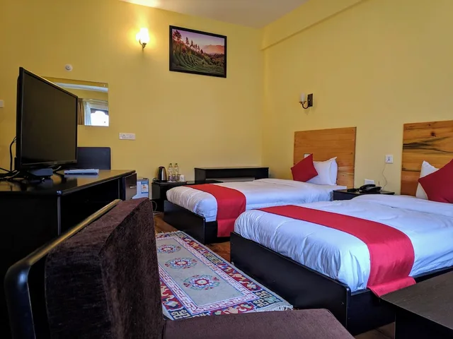 غرفة ديلوكس بسريرين منفصلين بشرفة، Bhutan Silverpine Resort 5/9