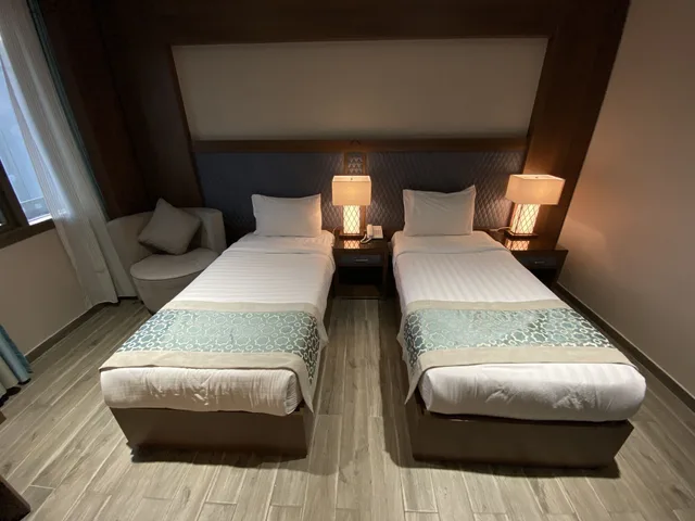 غرفة بسريرين منفصلين، فندق فيوليت الششه(Violet Al Shisha Hotel) 3/6