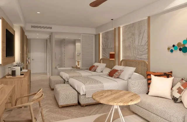 جناح جونيور بإطلالة على المسبح، Dreams Playa Esmeralda Resort & Spa 2/3