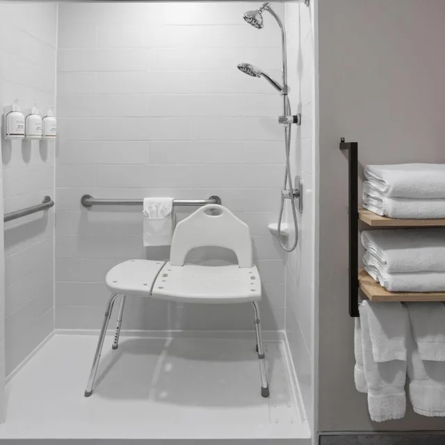 غرفة بسرير كينج بحوض استحمام لذوي الإعاقة، La Quinta Inn And Suites By Wyndham Mansfield Oh 6/6