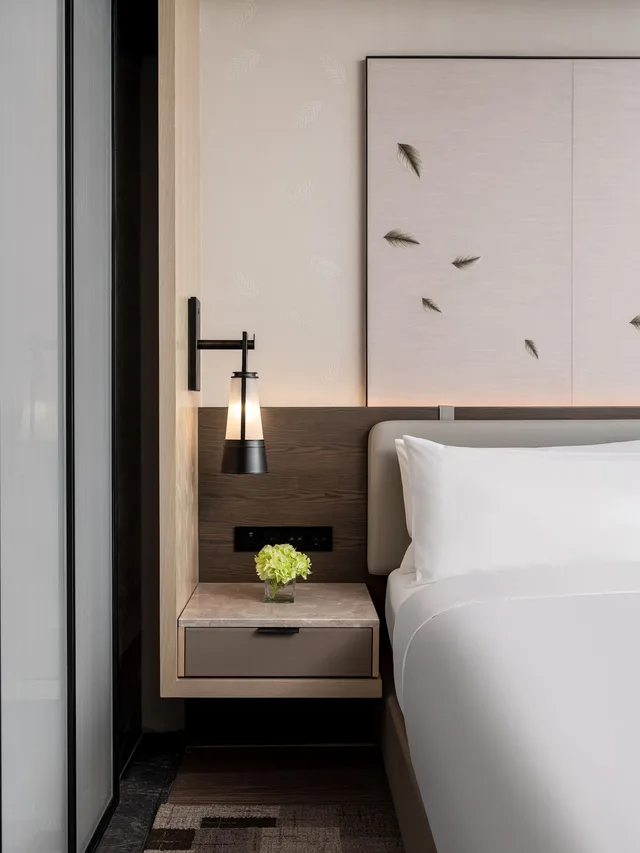 غرفة بسرير كينج بإطلالة على المدينة، Liyang Marriott Hotel 4/8