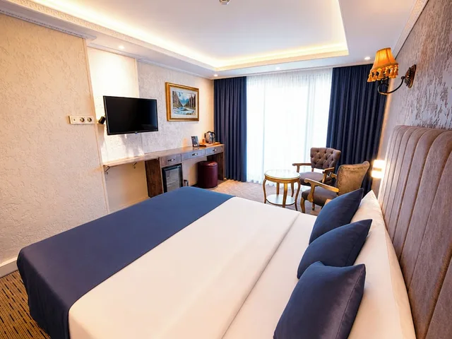 غرفة جونيور بسرير كينج بإطلالة على الحديقة بشرفة، Hotel Aslan Istanbul 2/4