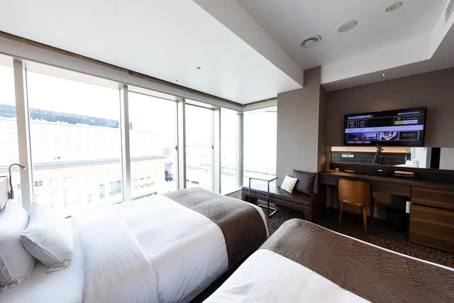 East, Superior, 2 Double Beds, Corner, Piazza Hotel Nara 1/2