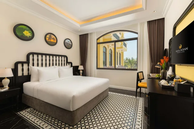 غرفة ديلوكس بسرير مزدوج، Nesta Hoi An Resort and Spa 3/4