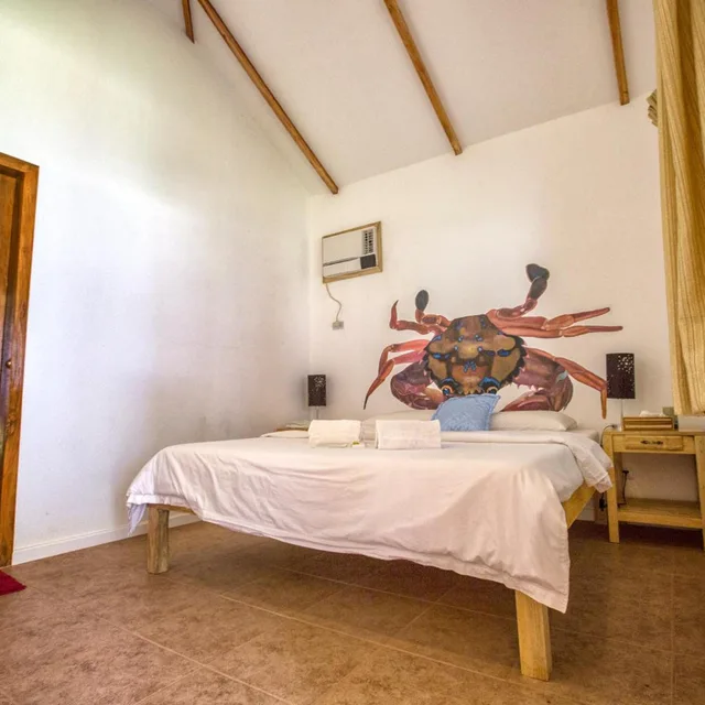 غرفة بسرير كوين بإطلالة على الحديقة، Salamangka Beach And Dive Resort 2/4