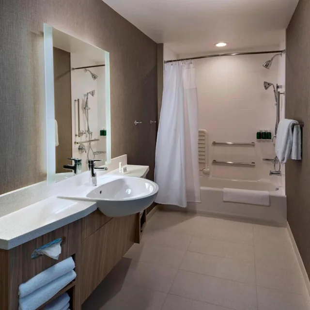 جناح بسرير كينج مع سرير سحّاب إضافي مع أريكة بحوض استحمام لذوي الإعاقة، SpringHill Suites by Marriott Denver West Golden 5/5