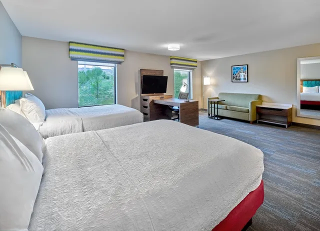 استوديو بسريرين كوين مع أريكة، HAMPTON INN OMAHA MIDTOWN-AKSARBEN AREA 2/10