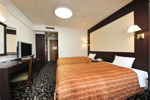 غرفة بسريرين منفصلين بإطلالة على النهر، Hotel Global View Kushiro 5/5