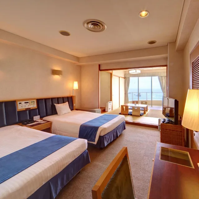 Japanese Western, Style, Single Bed, Ocean View، Hotel Resonex Nago 3/6