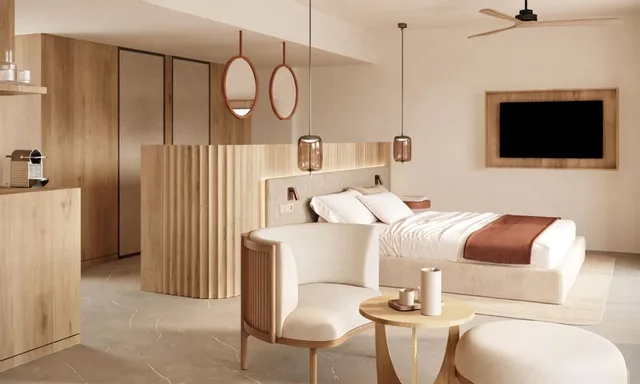 جناح جونيور بإطلالة على المسبح مفردة بسرير كينج، Palladium Hotel Palmyra - Adults Only 1/1