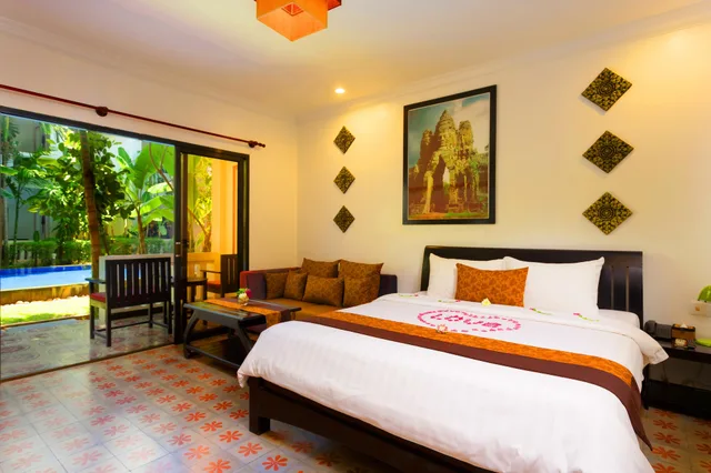 غرفة متصلة ديلوكس بسرير مزدوج وسريرين منفصلين، La Residence WatBo Hotel 3/10