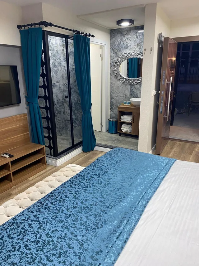 غرفة بإطلالة على البحر بشرفة بجاكوزي، Taksim Yazici Residence 4/5