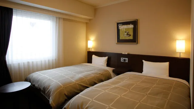 غرفة قياسية بسريرين منفصلين بإطلالة على المدينة للمدخنين، Hotel Route-Inn Ishinomaki Kanan Inter 1/1