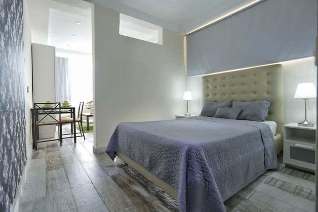 جناح جونيور بسرير كوين بإطلالة على البحر بغرفة نوم واحدة مع أريكة بمطبخ صغير، RIG HOTEL BOUTIQUE PUERTO MALECON 5/10