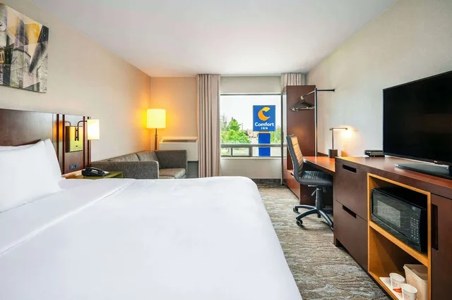 غرفة بسرير كينج مع أريكة، Comfort Inn Newmarket - Aurora 2/7