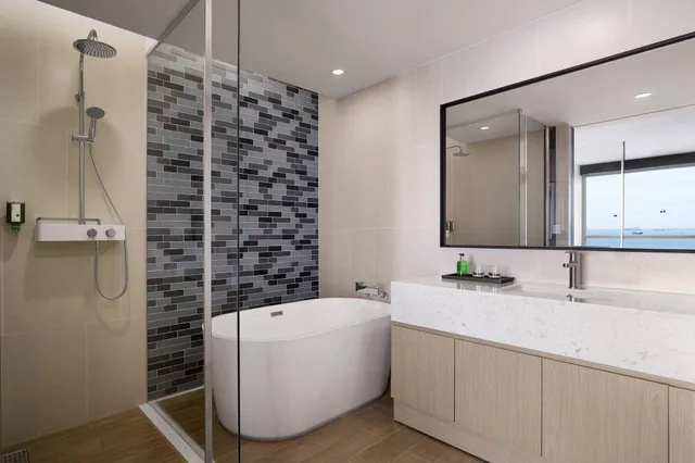 جناح بسرير كينج بإطلالة على البحر، Fairfield by Marriott Busan Songdo Beach 4/5