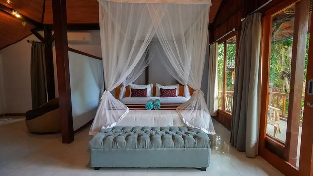 غرفة عائلية بسرير كوين بإطلالة على الحديقة بغرفتي نوم، Darsan Lembongan Boutique Cottage 2/8