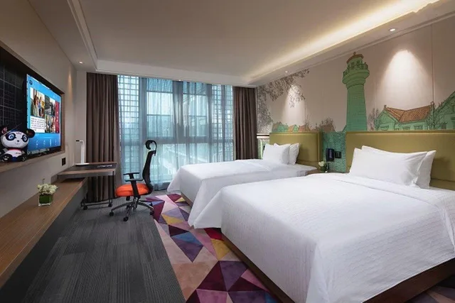غرفة سوبيريور بسريرين منفصلين، Hampton by Hilton Rizhao Dongyi Town 1/1