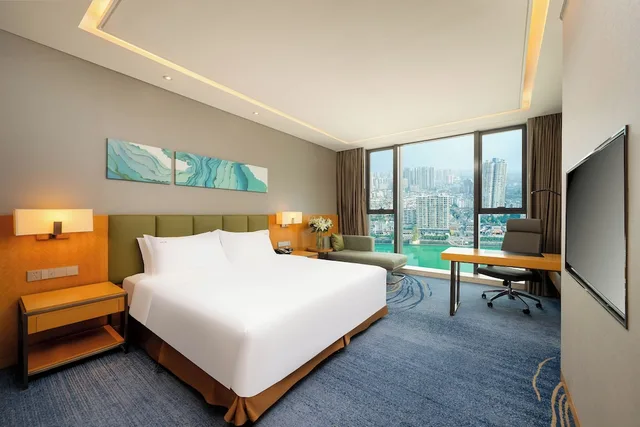 غرفة قياسية بسرير كينج بإطلالة على النهر، Holiday Inn Neijiang Riverside 4/7
