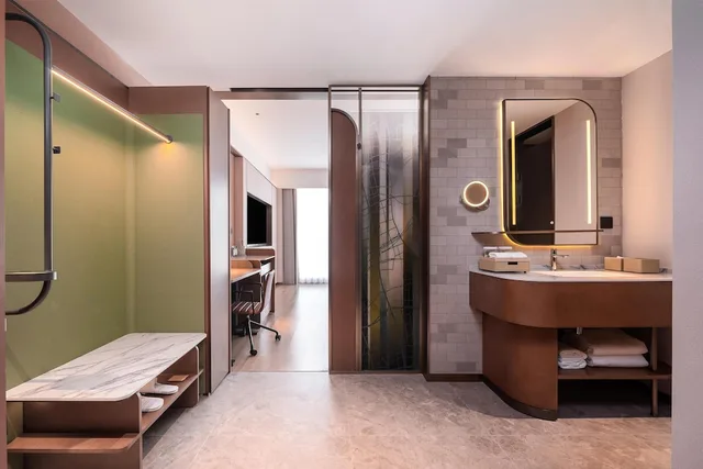 غرفة ديلوكس بسريرين مزدوجين، Hilton Garden Inn Xinyang East Railway Station 3/3