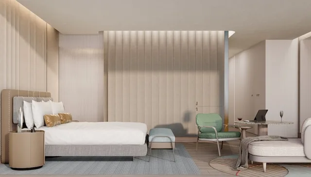 غرفة بسرير كينج بشرفة، Andaz Gold Coast by Hyatt 2/2